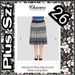Striped Plus Size Skirt Chicwe Sz 26